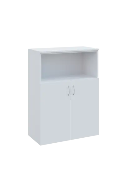 N 3 - 8DN kancelářská skříň, 2-dveřová/nika, 1100x800x400, bílá